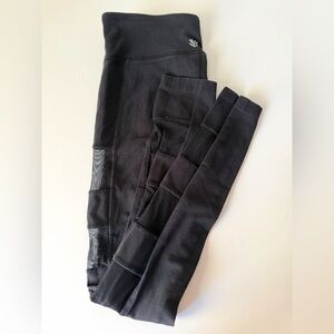 Forever 21 Black Leggings with Mesh Accents
